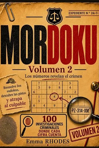 MORDOKU Volumen 2, Los números revelan el crimen: 100 investigaciones criminales donde cada cifra cuenta; resuelve los sudokus, descubre las pistas y atrapa al culpable (Spanish Edition)